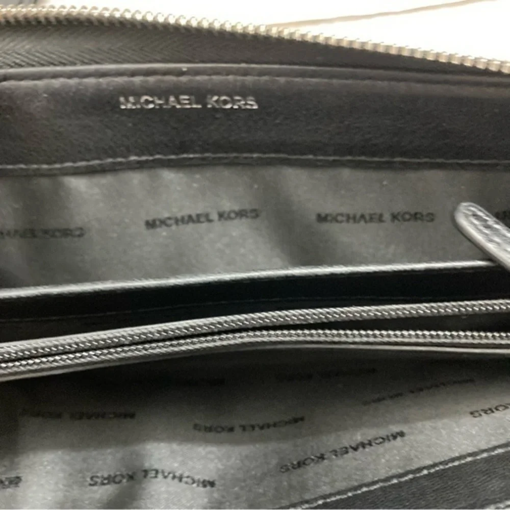 Michael Kors quilted zipper clutch bag